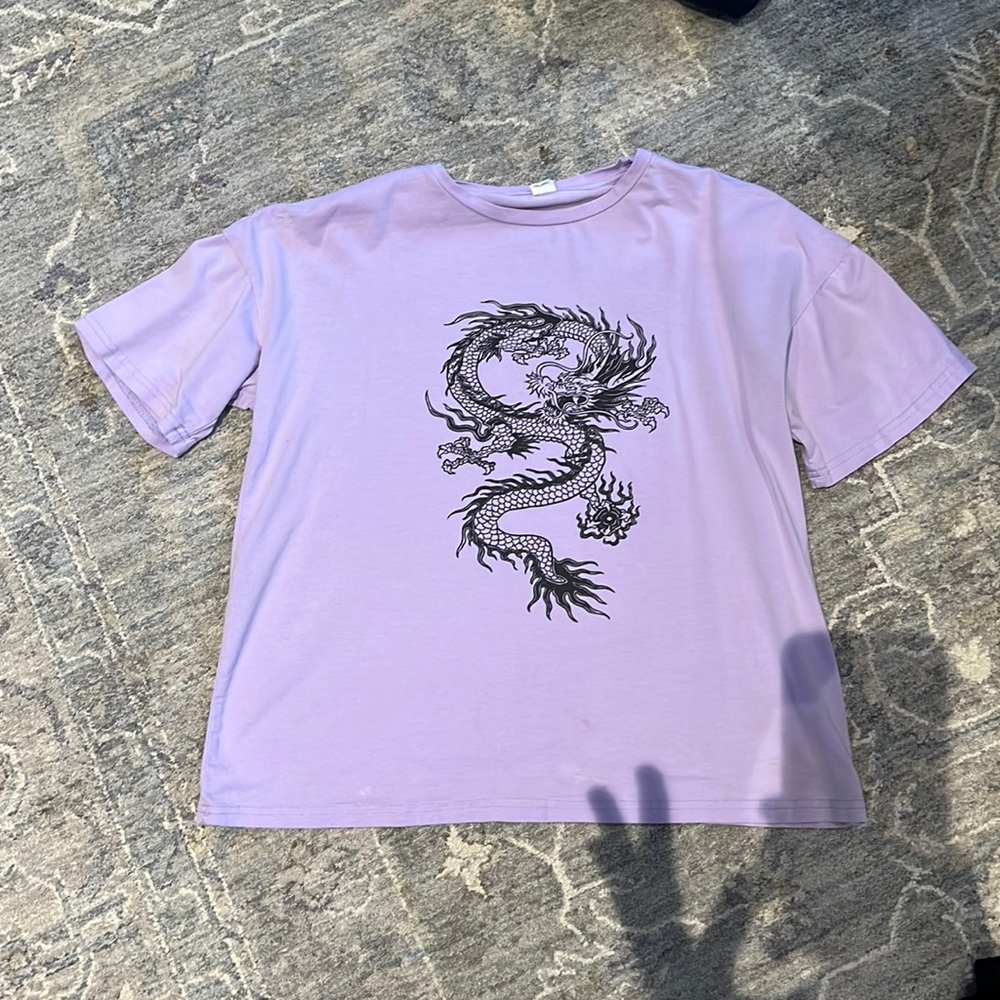 light purple dragon shirt